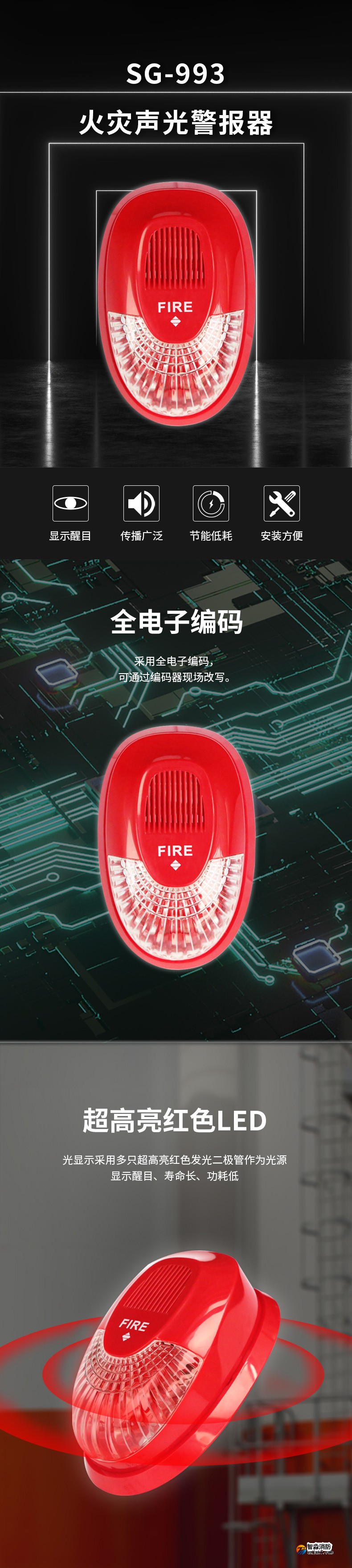 SG-993火災(zāi)聲光報警器1