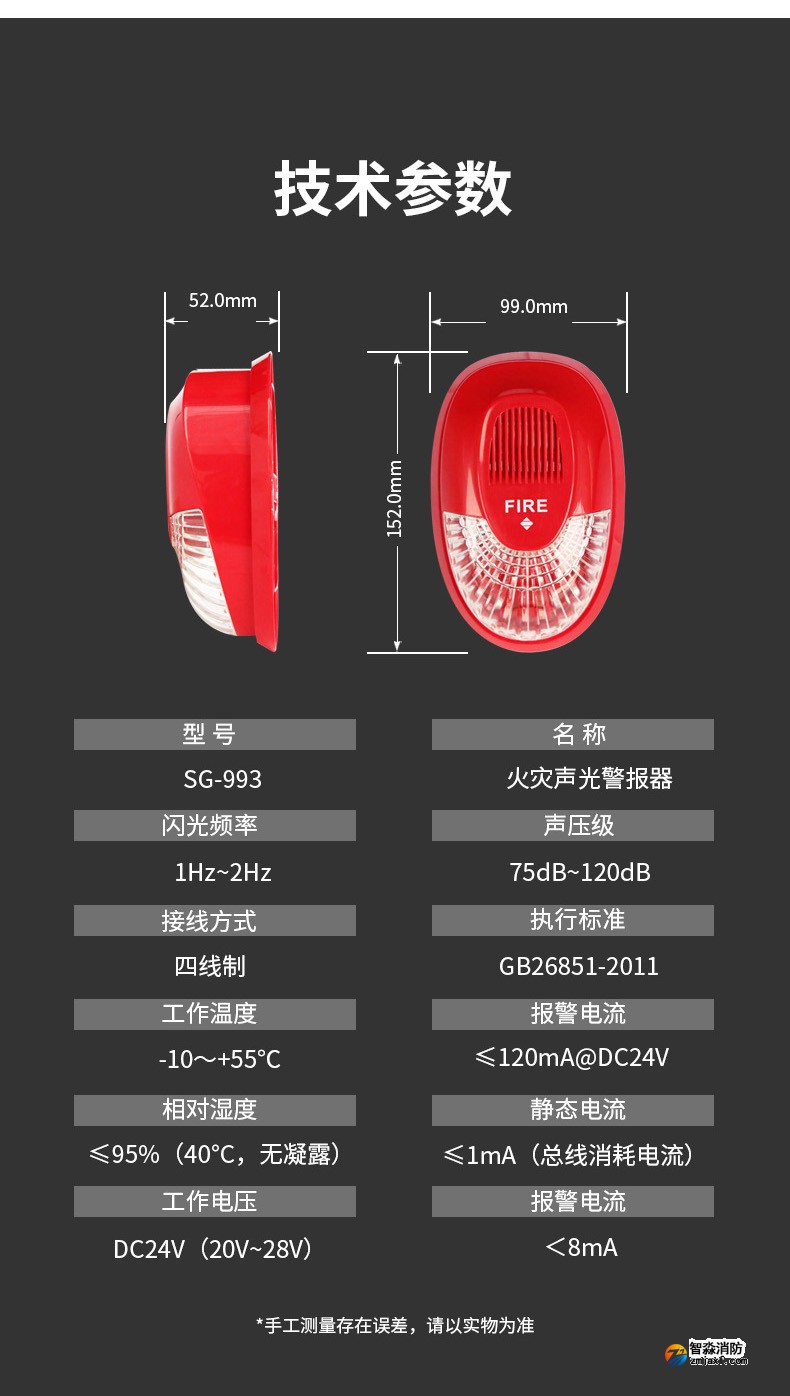 SG-993火災(zāi)聲光報警器3